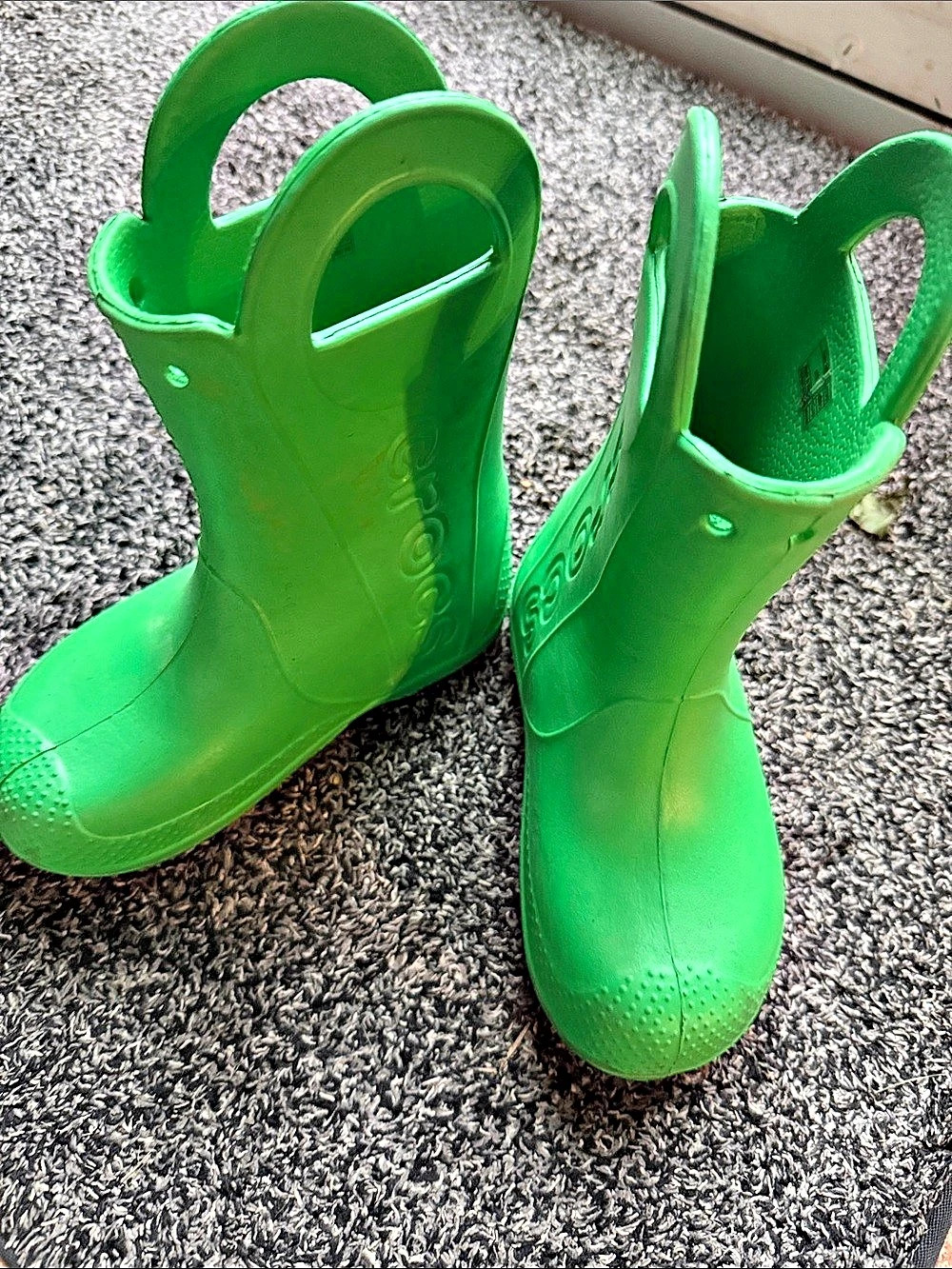 Crocs Kids' Handle It Rain Boot Green Boys US 13